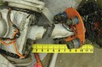 View of the mating sides of the fractured main rotor mast