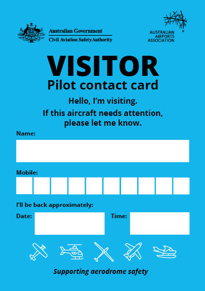 Visitor pilot contact card