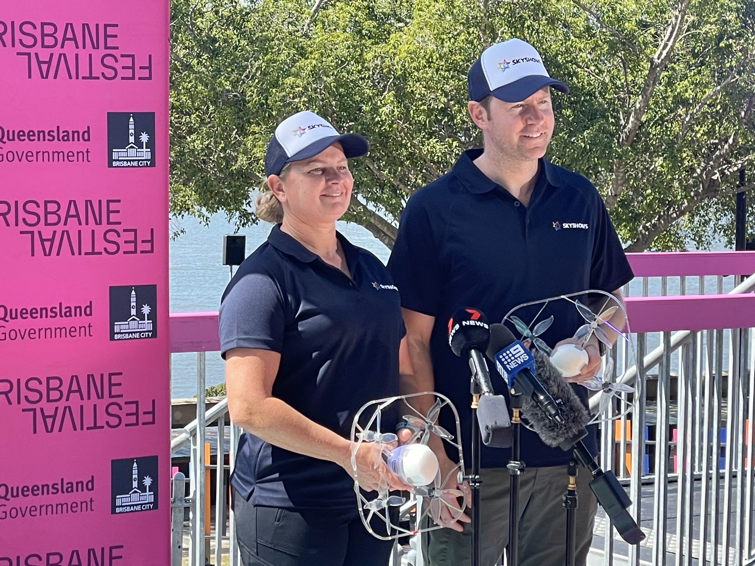 Head of flight operations at Skyshows, Sue Osborn, and Andrew Crowe