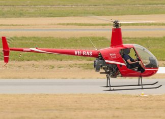 A Robinson R22 helicopter
