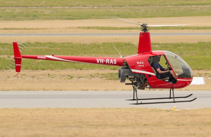 A Robinson R22 helicopter