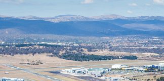 aerial image of Canberra