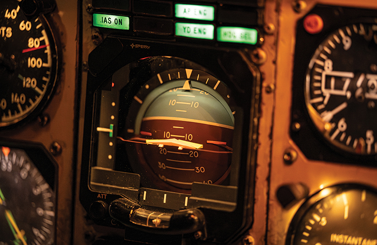 image of an attitude indicator