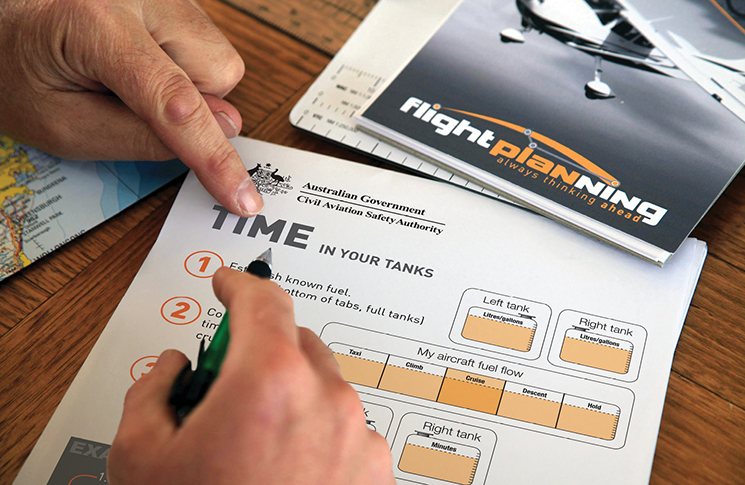 image of the “Time in your tanks” fuel planning card.