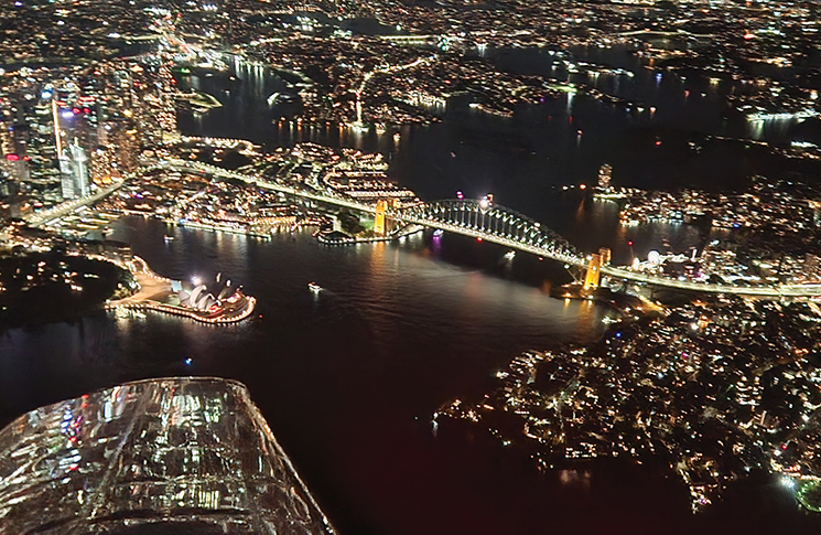 aerial image of Sydney harbour