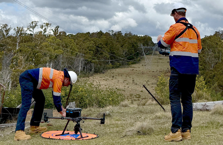 Grant Eaton conducting pre-flight checks