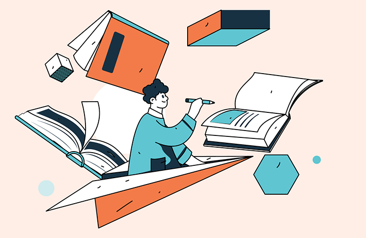A person is sitting on a chair with a book in their lap.AI generated content