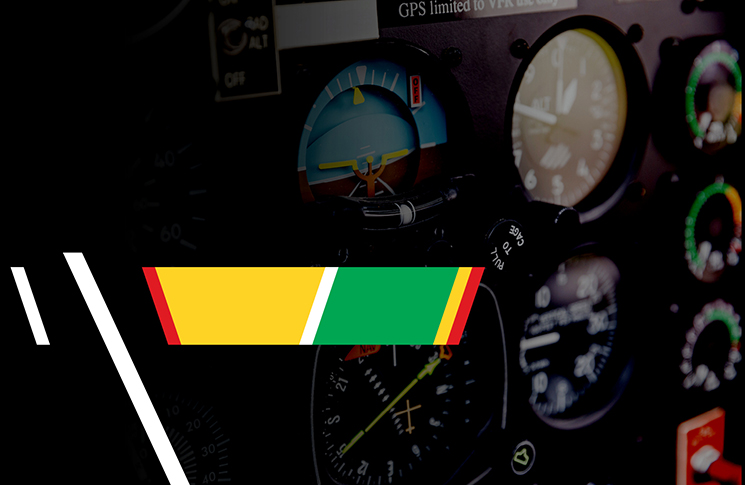 Perfectly gauged response A cockpit with gauges and a GPS.