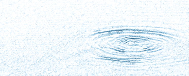 Circular ripples on the surface of water