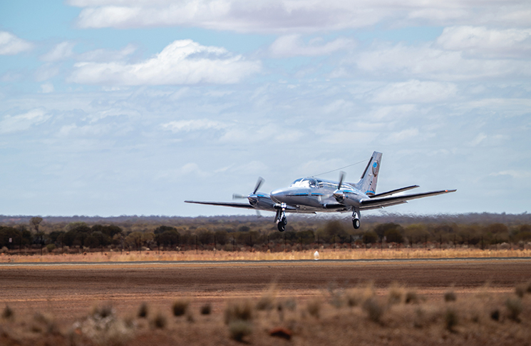 An aeroplane coming in to land