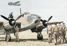 The Beaufort elegies Engineers inspect a Bristol Beaufort as a group of pilots walks towards it