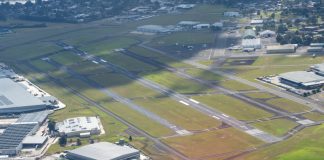 An aerial view of Bankstown airport.