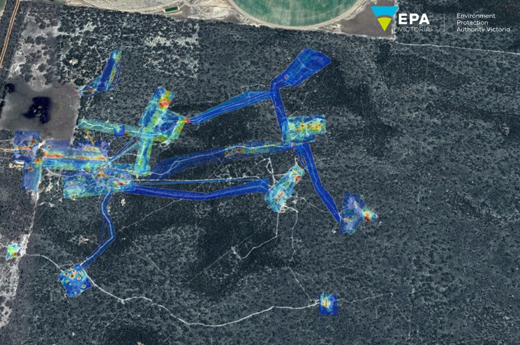 A ground-penetrating radar image taken by Nehuen Salina for EPA Victoria.