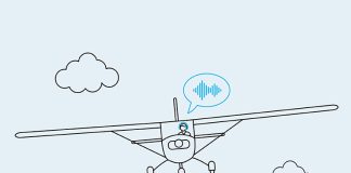 Say, see, avoid: painting a safety picture at non‑controlled aerodromes A line drawing of an aeroplane with a speech bubble next to it