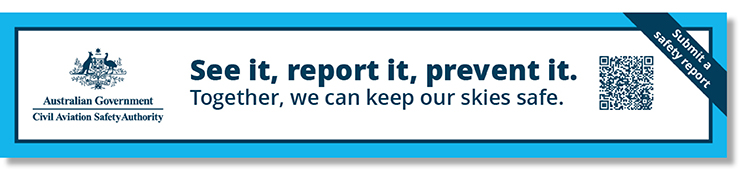 CASA's safety reporting sticker